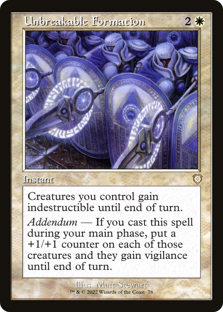 Image of Unbreakable Formation (Retro) [The Brothers' War Commander]