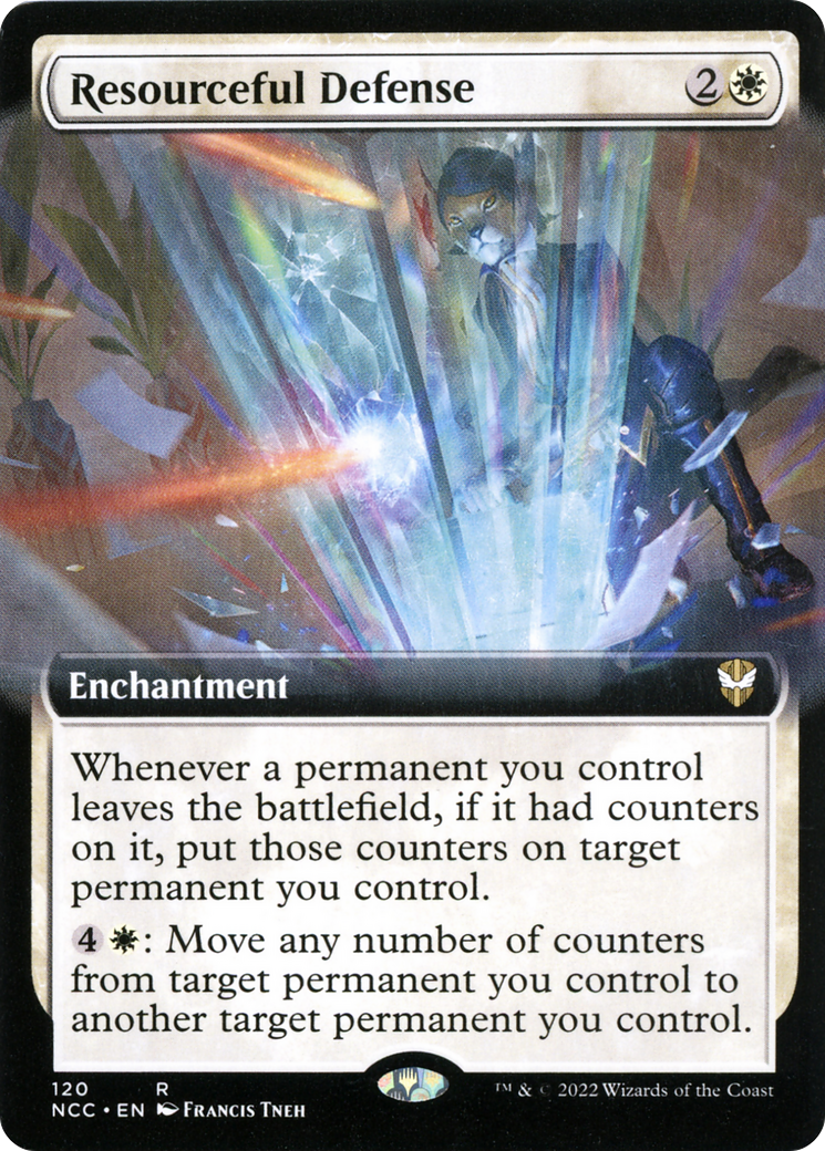 Image of Resourceful Defense (Extended Art) [Streets of New Capenna Commander]