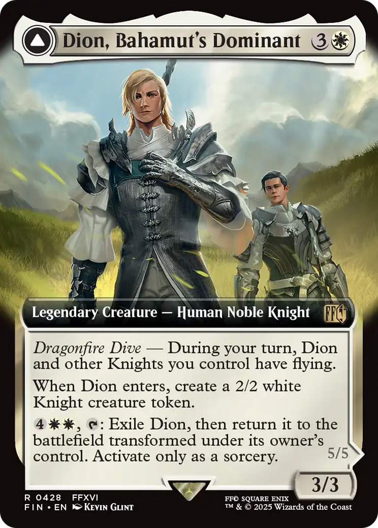 Image of Dion, Bahamut's Dominant // Bahamut, Warden of Light (Extended Art) [FINAL FANTASY]