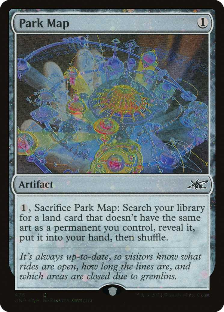 Image of Park Map (Galaxy Foil) [Unfinity]