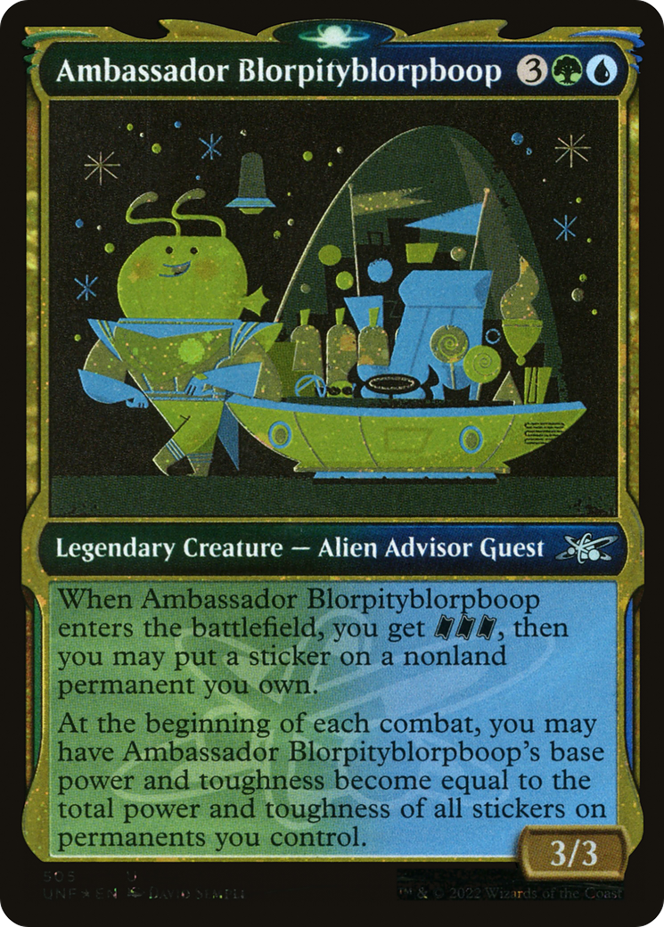Image of Ambassador Blorpityblorpboop (Showcase) (Galaxy Foil) [Unfinity]