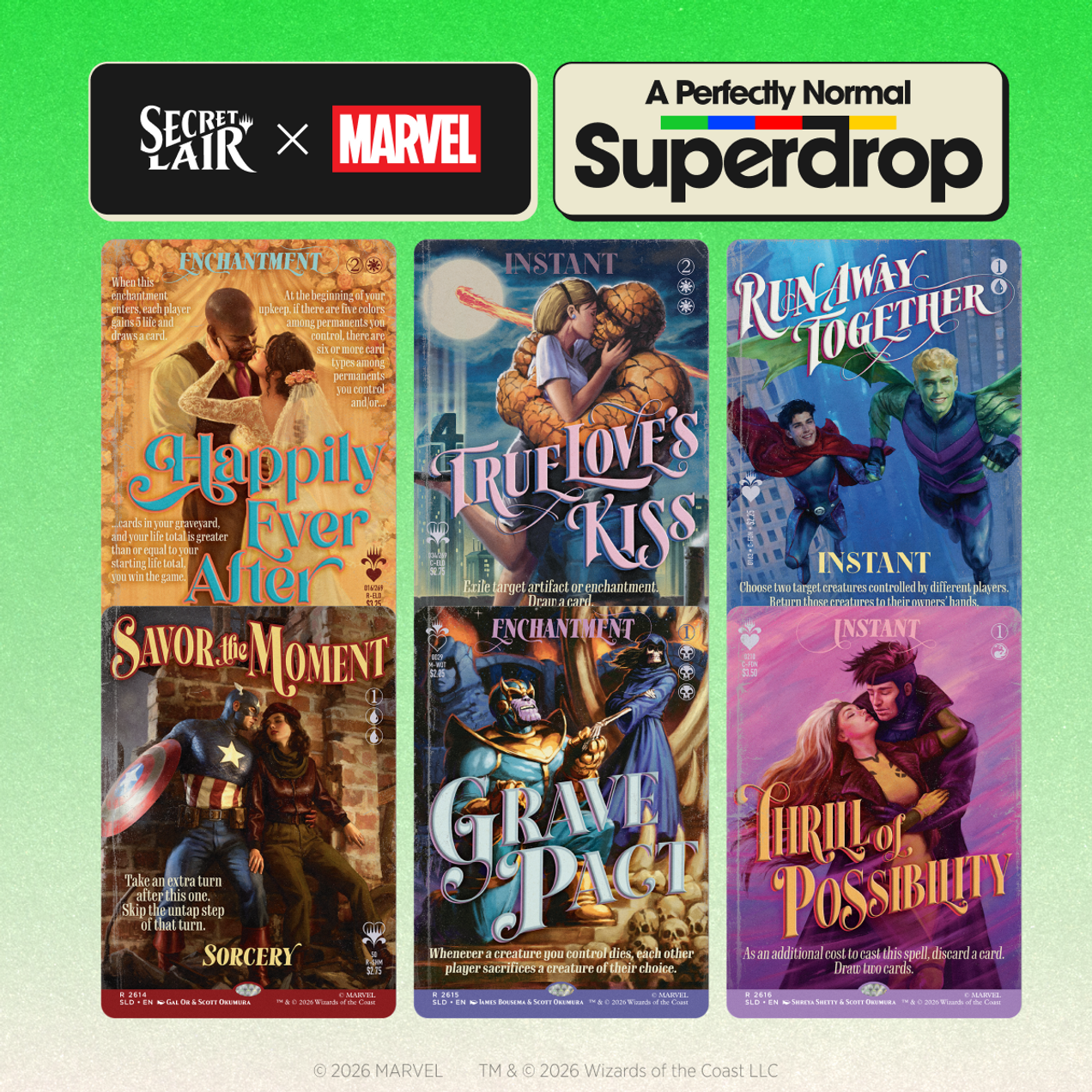 Image of Secret Lair x  MARVEL - (TRUE BELIEVERS IN LOVE) - Non-Foil