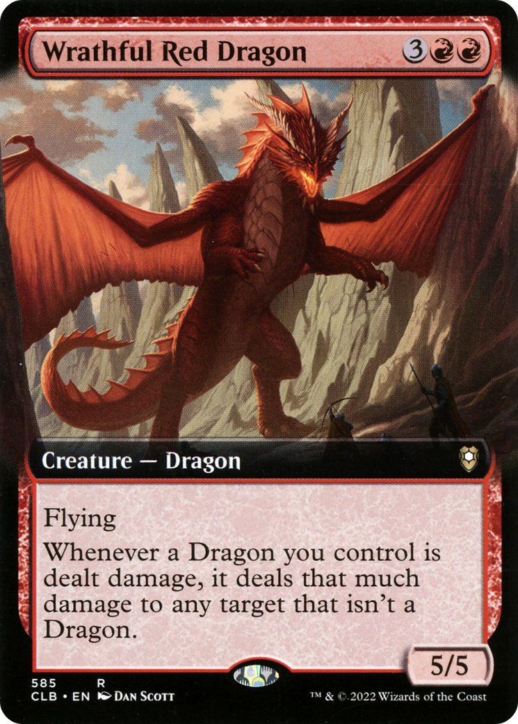 Image of Wrathful Red Dragon (Extended Art) [Commander Legends: Battle for Baldur's Gate]