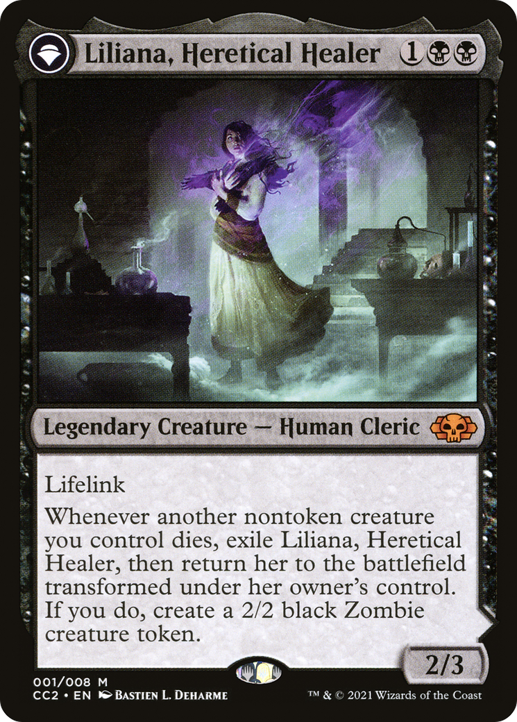 Image of Liliana, Heretical Healer // Liliana, Defiant Necromancer [Commander Collection: Black]