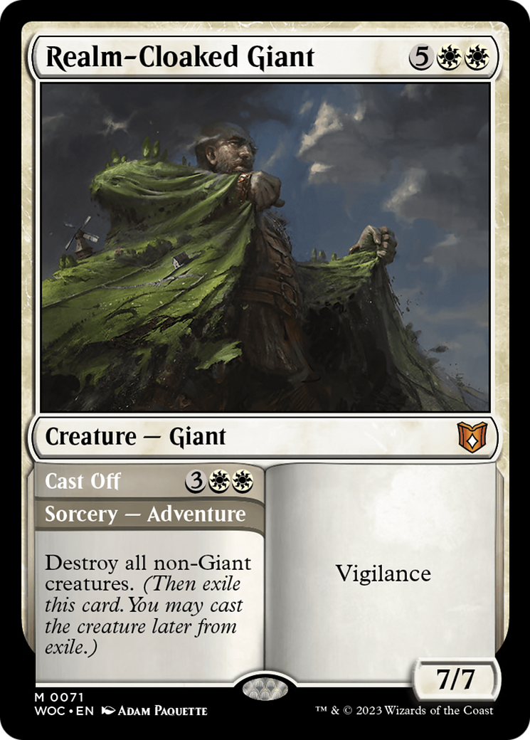 Image of Realm-Cloaked Giant // Cast Off [Wilds of Eldraine Commander]