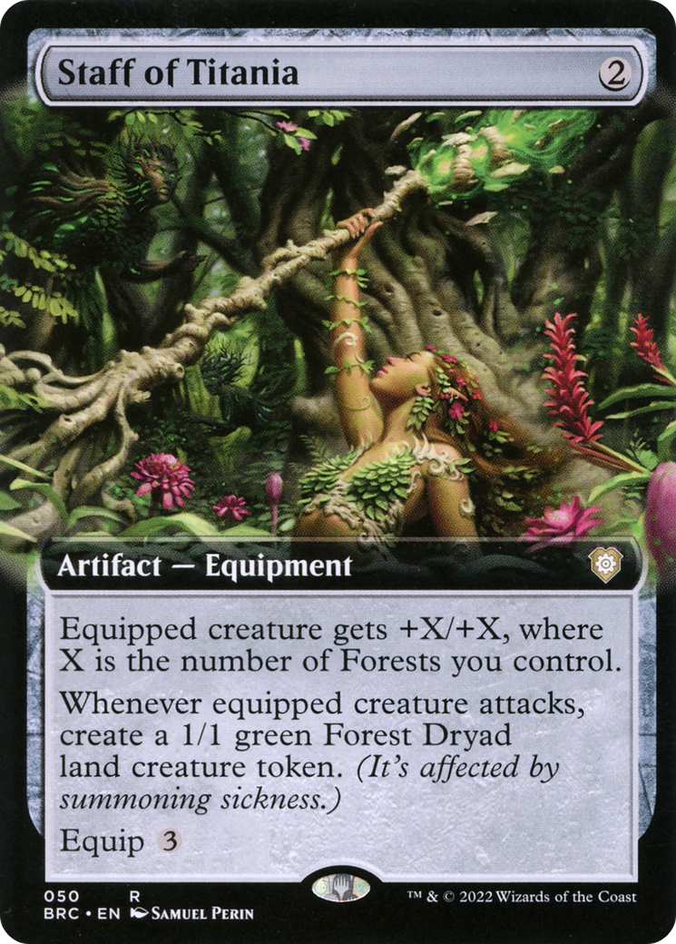 Image of Staff of Titania (Extended Art) [The Brothers' War Commander]
