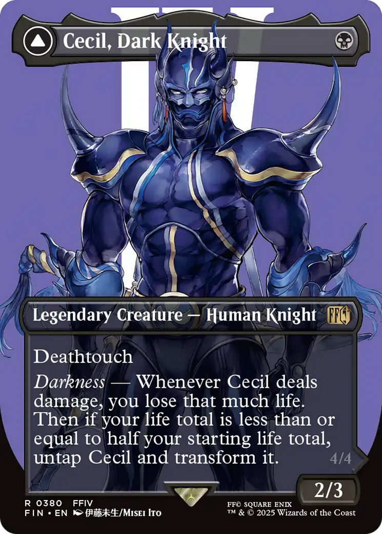 Image of Cecil, Dark Knight // Cecil, Redeemed Paladin (Borderless) [FINAL FANTASY]
