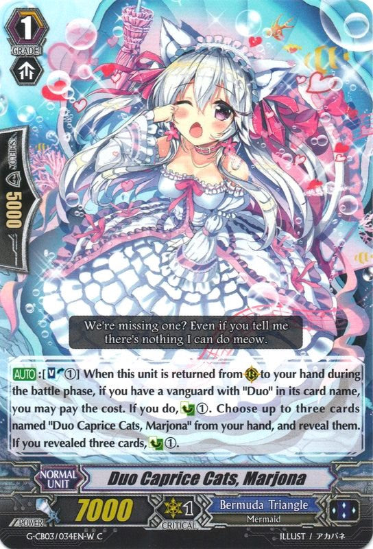 Image of Duo Caprice Cats, Marjona (White) (G-CB03/034EN W) [Blessing of Divas]