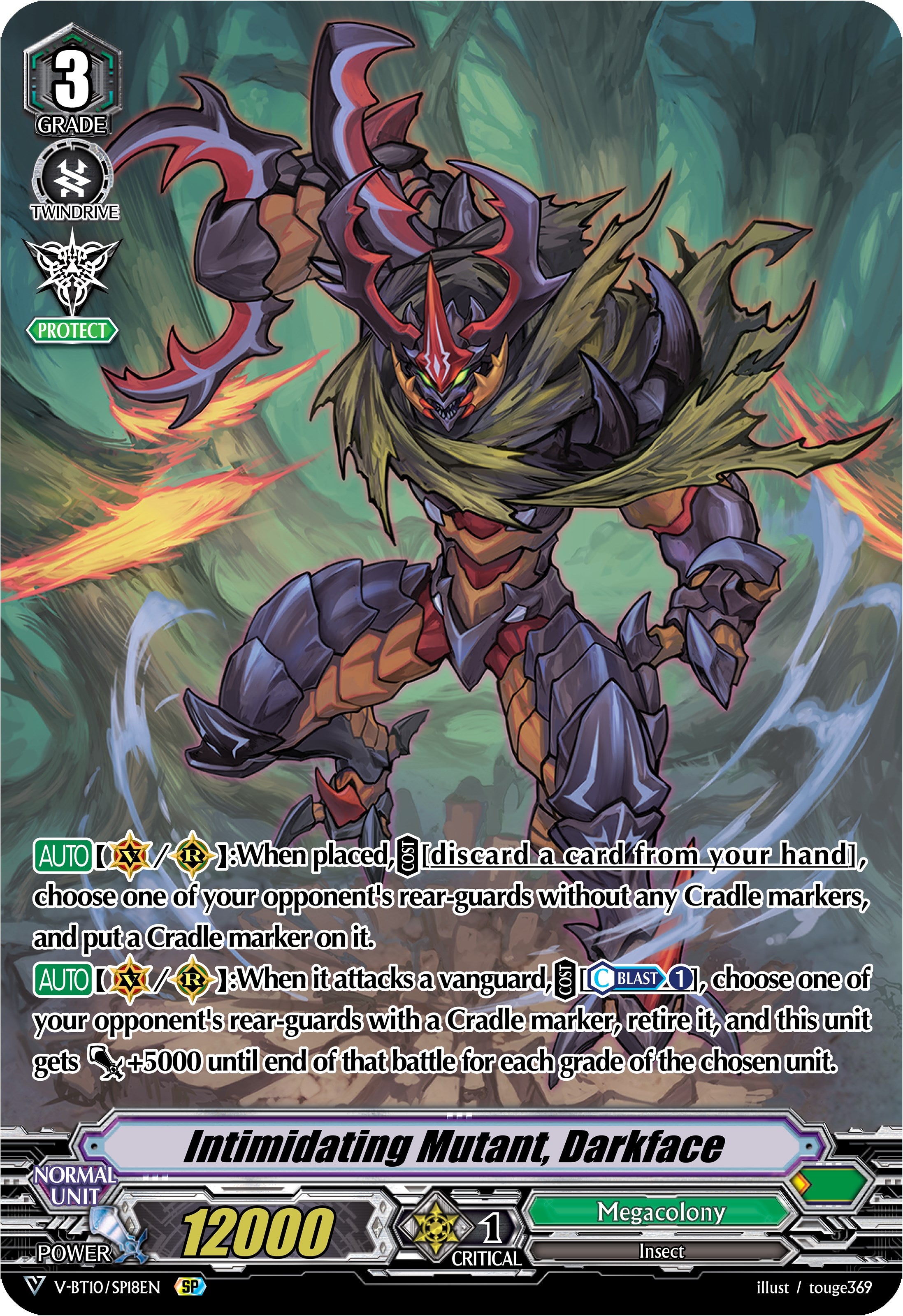 Image of Intimidating Mutant, Darkface (V-BT10/SP18EN) [Phantom Dragon Aeon]