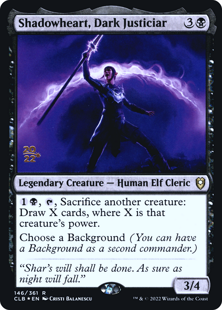 Image of Shadowheart, Dark Justiciar [Commander Legends: Battle for Baldur's Gate Prerelease Promos]