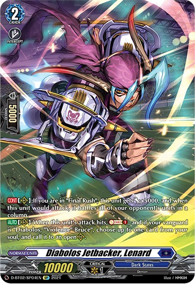 Image of Diabolos Jetbacker, Lenard (D-BT02/SP04EN) [A Brush with the Legends]