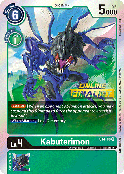 Image of Kabuterimon [ST4-08] (Online Finalist) [Starter Deck: Giga Green Promos]