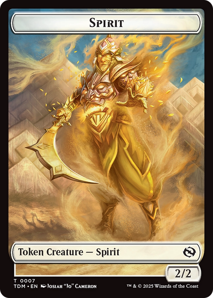 Image of Spirit (0006) // Spirit (0007) Double-Sided Token [Tarkir: Dragonstorm Tokens]
