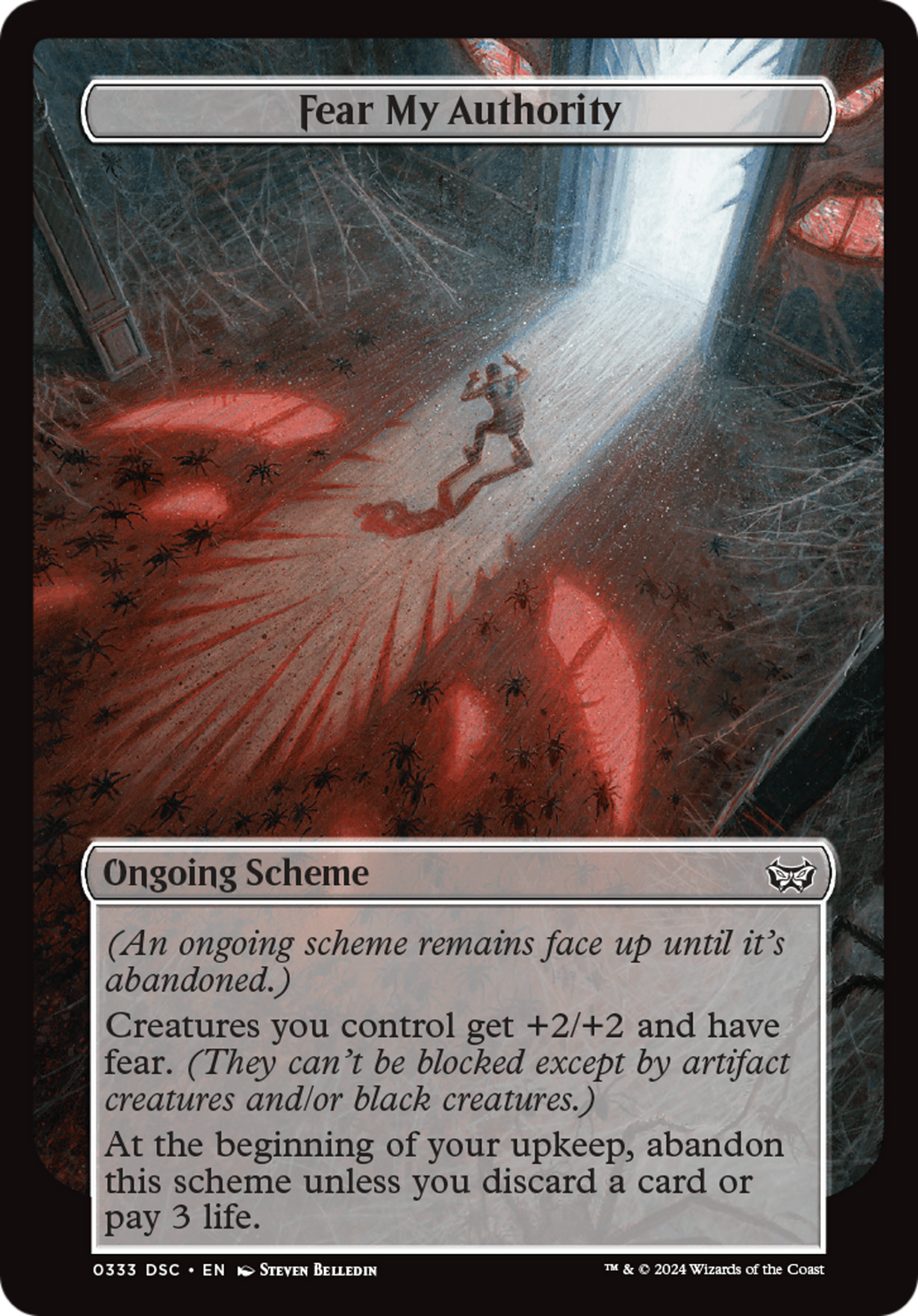 Image of Fear My Authoirty (Full Art) [Duskmourn: Archenemy]
