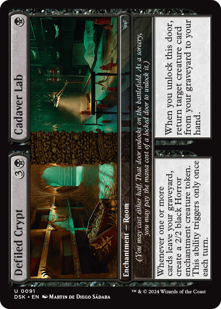 Image of Defiled Crypt // Cadaver Lab [Duskmourn: House of Horror]