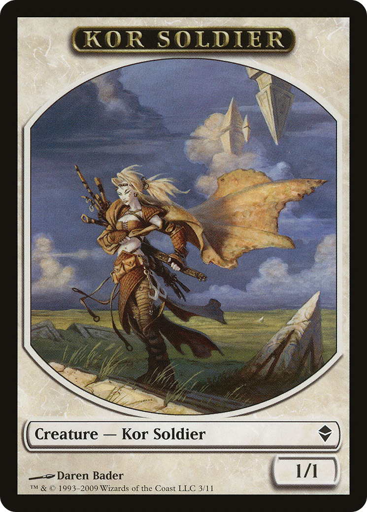 Image of Kor Soldier Token [Zendikar Tokens]
