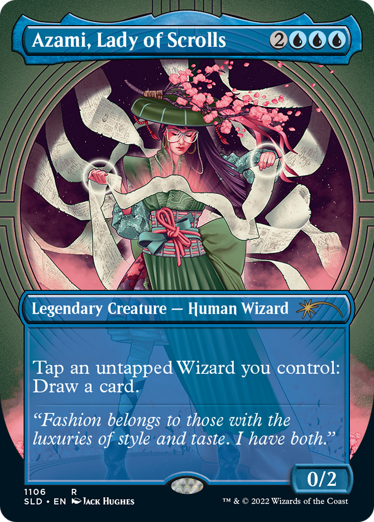 Image of Azami, Lady of Scrolls (Borderless) [Secret Lair Drop Series]