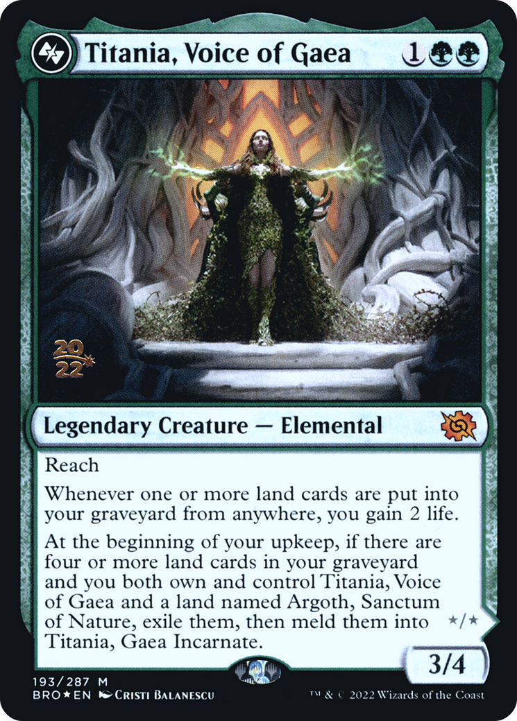 Image of Titania, Voice of Gaea [The Brothers' War Prerelease Promos]