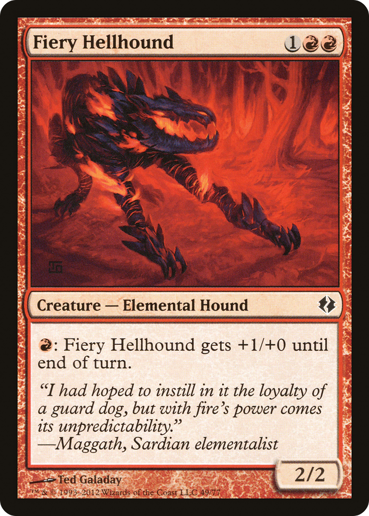 Image of Fiery Hellhound [Duel Decks: Venser vs. Koth]