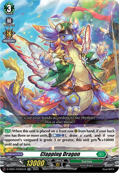 Image of Clapping Dragon (D-TD01/016EN-R) [Urara Haneyama -Bandmaster of Blossoming Bonds-]