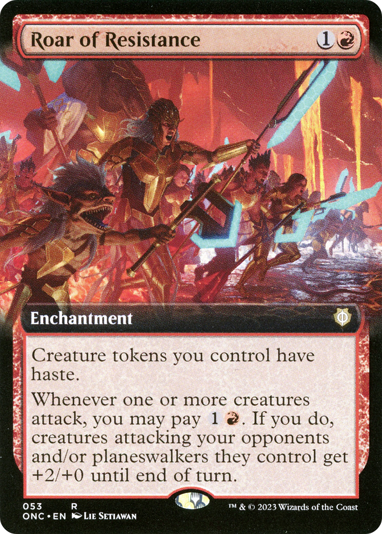 Image of Roar of Resistance (Extended Art) [Phyrexia: All Will Be One Commander]