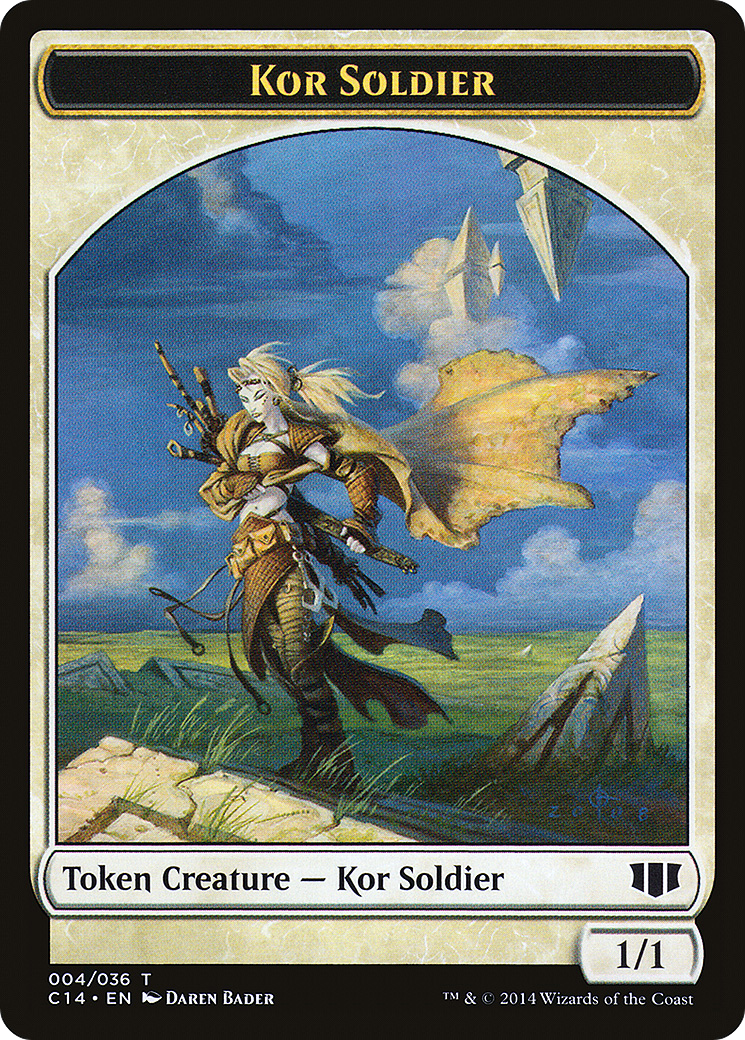 Image of Kor Soldier // Pegasus Double-Sided Token [Commander 2014 Tokens]