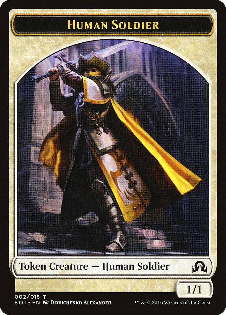 Image of Human Soldier Token [Shadows over Innistrad Tokens]