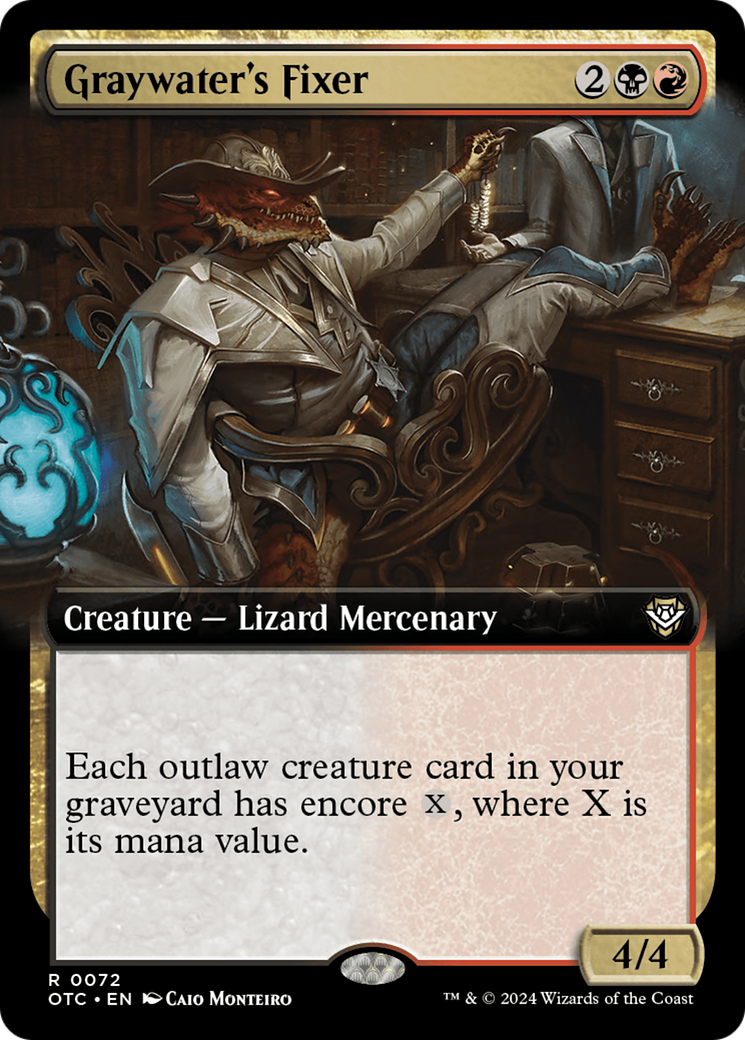 Image of Graywater's Fixer (Extended Art) [Outlaws of Thunder Junction Commander]