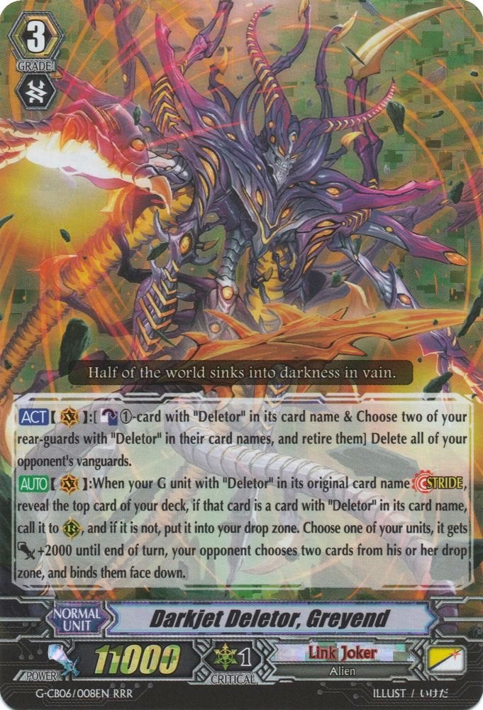 Image of Darkjet Deletor, Greyend (G-CB06/008EN) [Rondeau of Chaos and Salvation]
