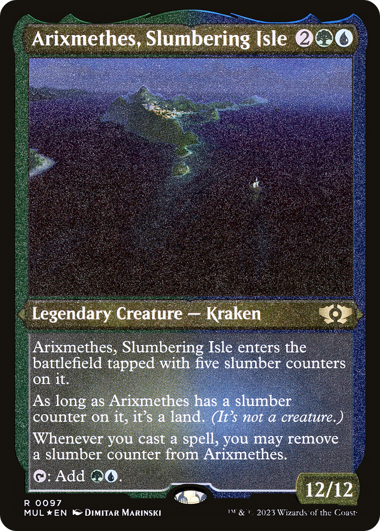 Image of Arixmethes, Slumbering Isle (Foil Etched) [Multiverse Legends]