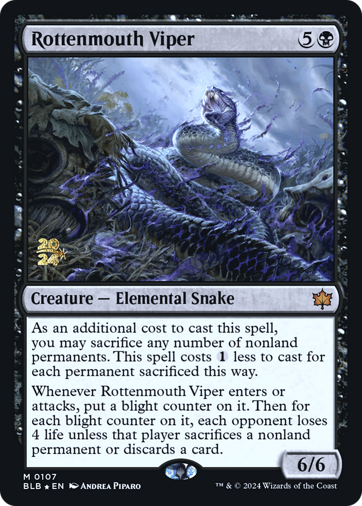 Image of Rottenmouth Viper [Bloomburrow Prerelease Promos]