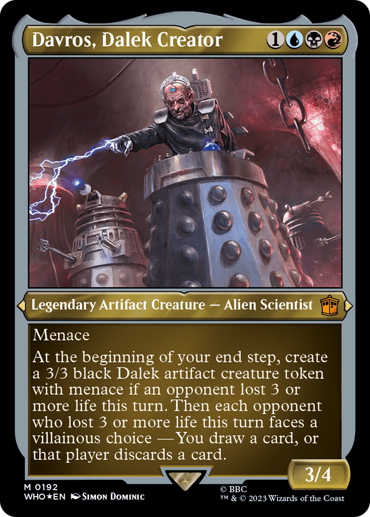 Image of Davros, Dalek Creator (Display Commander) - Thick Stock [Doctor Who]