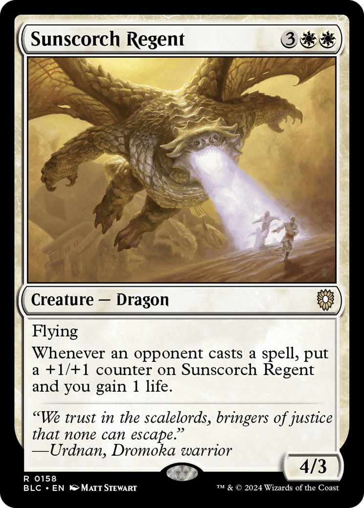 Image of Sunscorch Regent [Bloomburrow Commander]