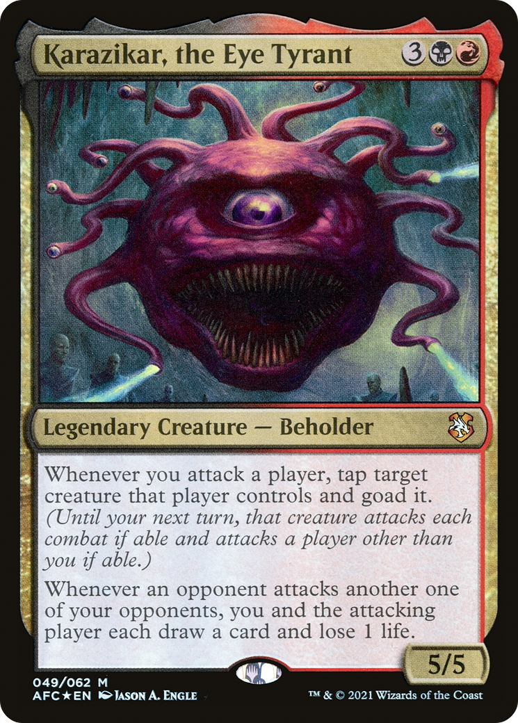 Image of Karazikar, the Eye Tyrant [Dungeons & Dragons: Adventures in the Forgotten Realms Commander]