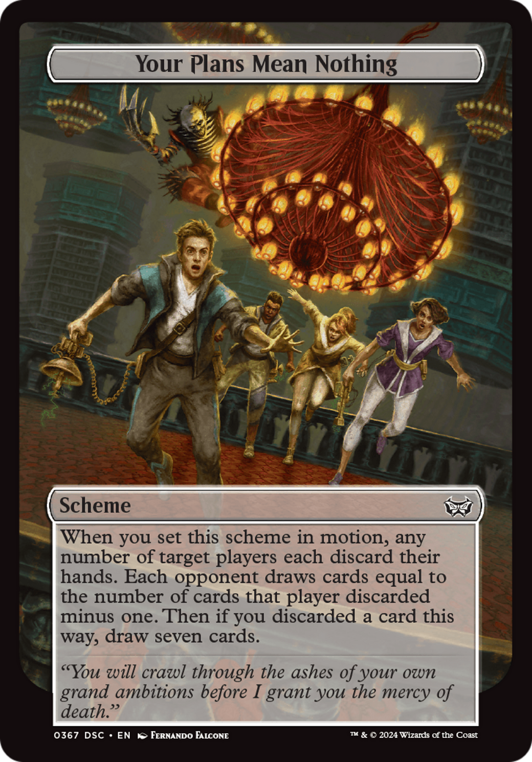 Image of Your Plans Mean Nothing (Full Art) [Duskmourn: Archenemy]