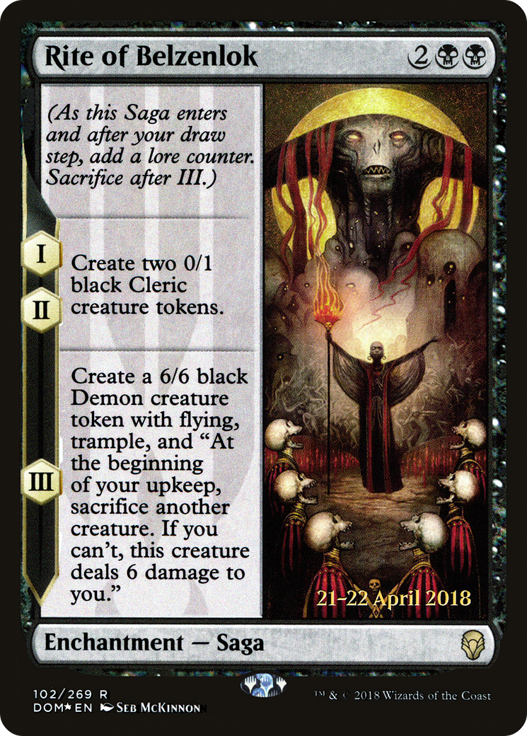 Image of Rite of Belzenlok [Dominaria Prerelease Promos]