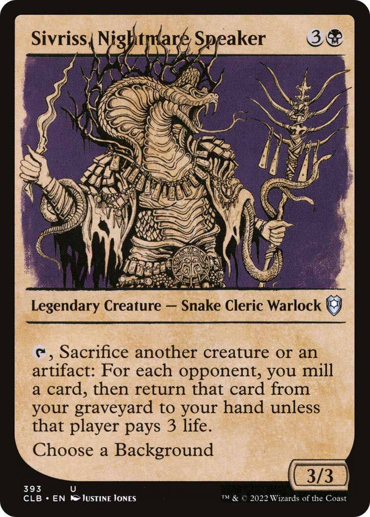 Image of Sivriss, Nightmare Speaker (Showcase) [Commander Legends: Battle for Baldur's Gate]