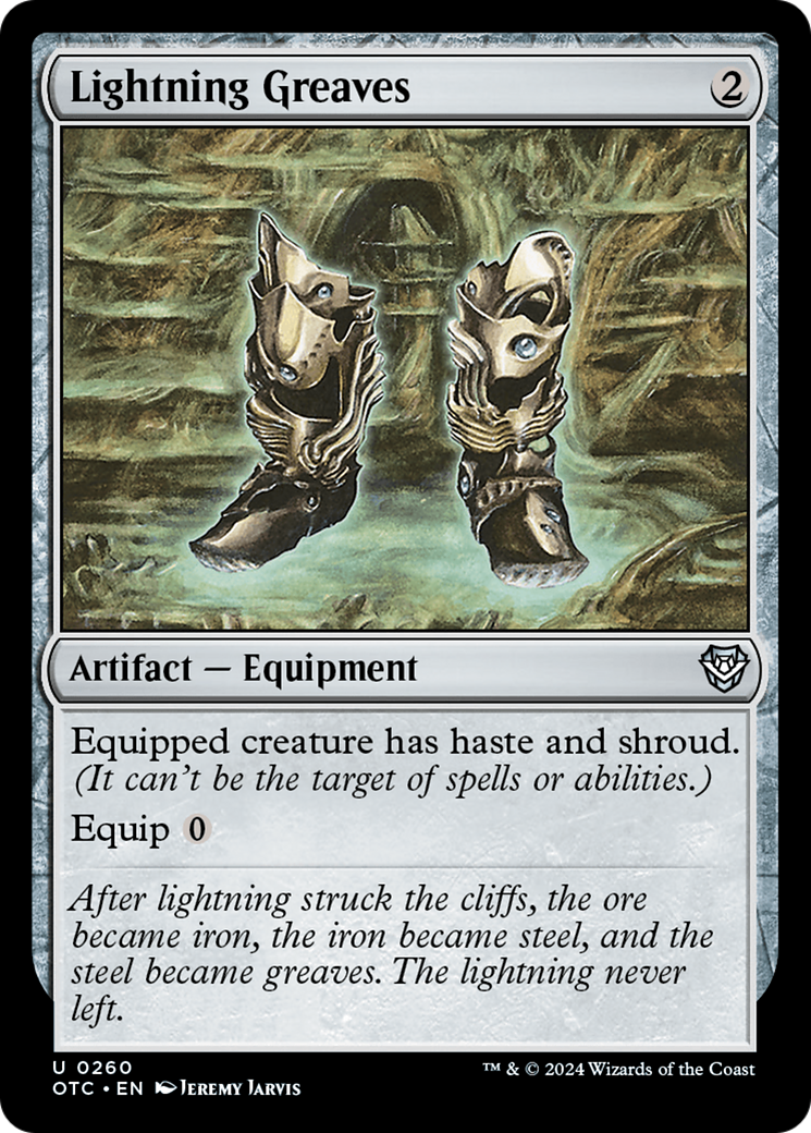 Image of Lightning Greaves [Outlaws of Thunder Junction Commander]