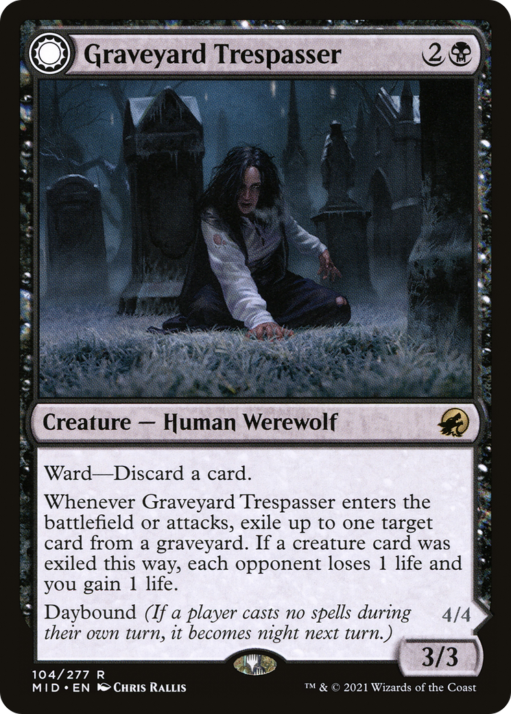 Image of Graveyard Trespasser // Graveyard Glutton [Innistrad: Midnight Hunt]