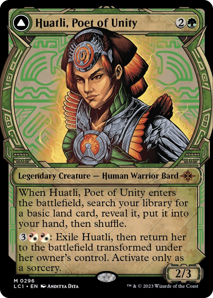 Image of Huatli, Poet of Unity // Roar of the Fifth People (Showcase) [The Lost Caverns of Ixalan]