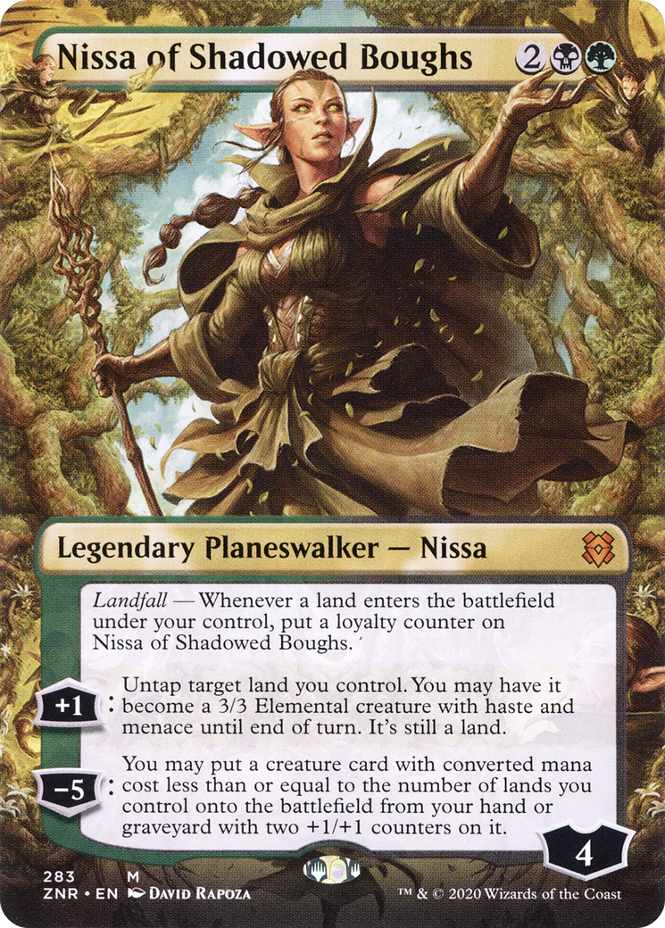 Image of Nissa of Shadowed Boughs (Borderless) [Zendikar Rising]