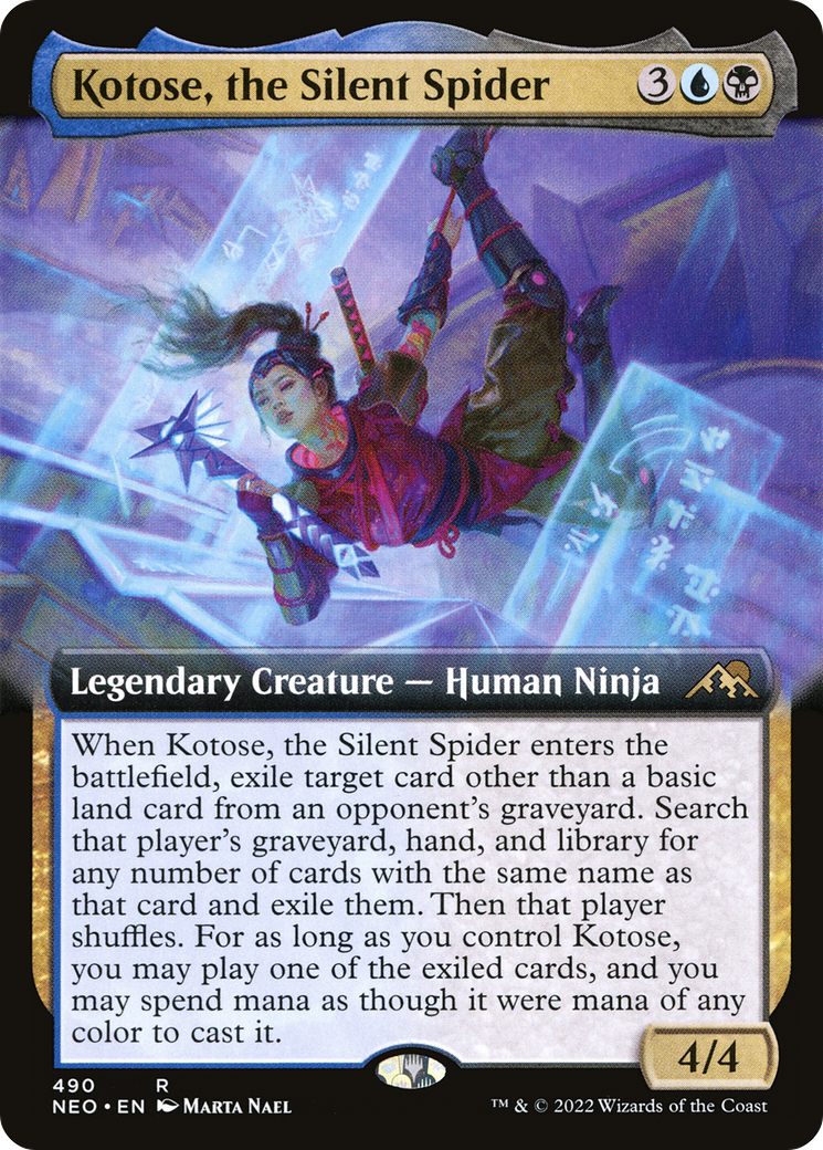 Image of Kotose, the Silent Spider (Extended Art) [Kamigawa: Neon Dynasty]