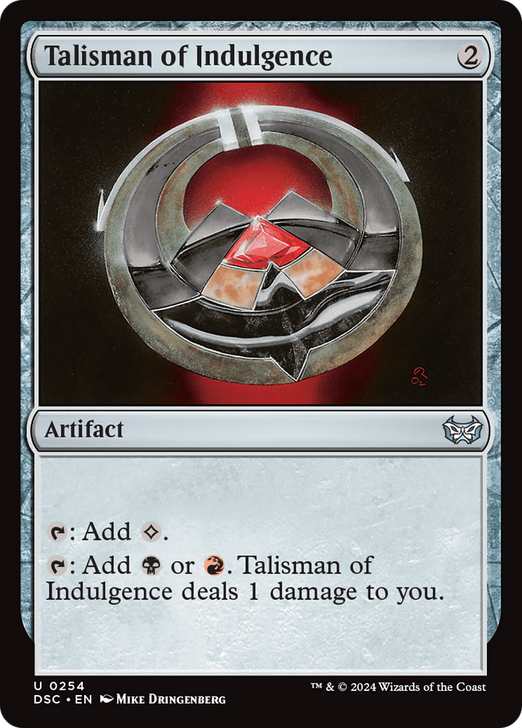 Image of Talisman of Indulgence [Duskmourn: House of Horror Commander]