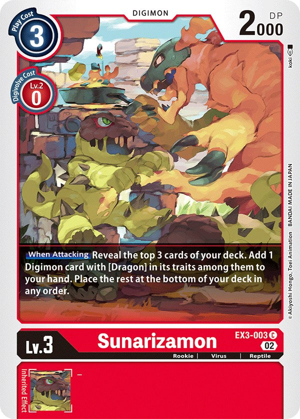 Image of Sunarizamon [EX3-003] [Draconic Roar]