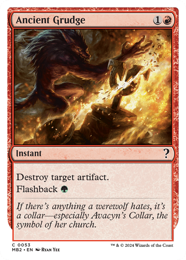 Image of Ancient Grudge (White Border) [Mystery Booster 2]