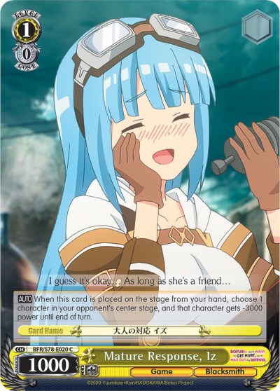 Image of Mature Response, Iz (BFR/S78-E020 C) [BOFURI: I Don't Want to Get Hurt, so I'll Max Out My Defense]