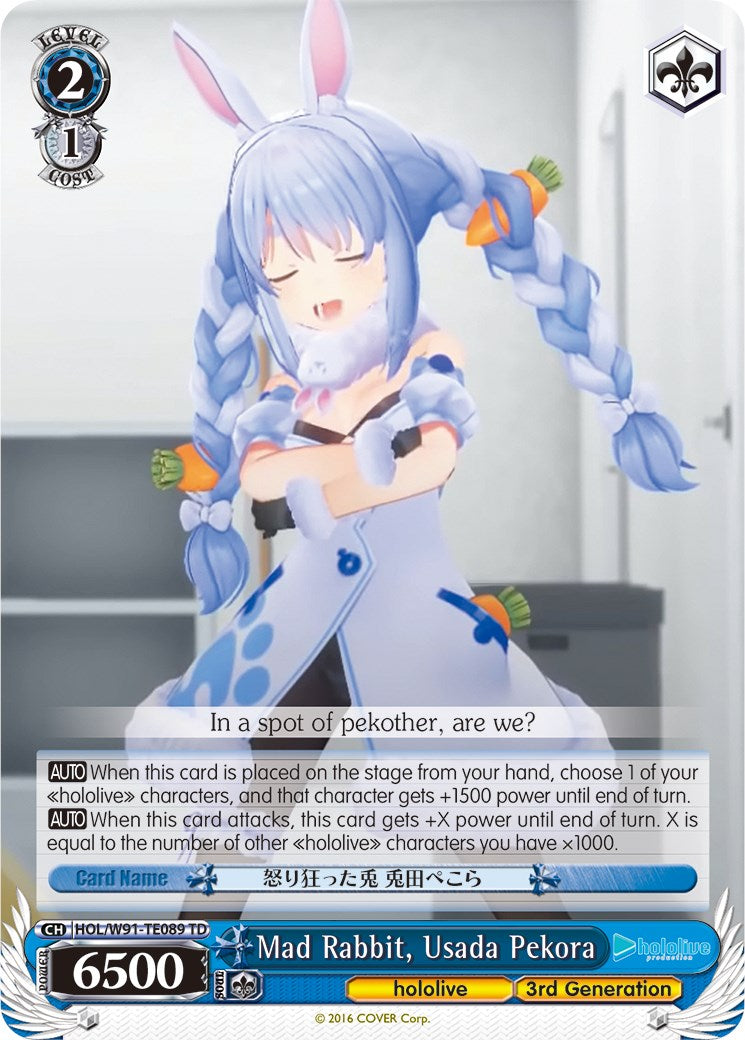 Image of Mad Rabbit, Usada Pekora (HOL/W91-TE089 TD) [hololive production]