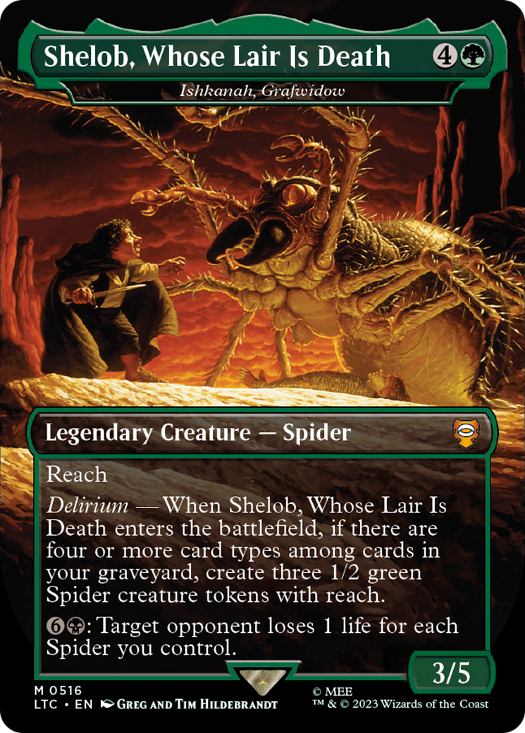 Image of Shelob, Whose Lair Is Death - Ishkanah, Grafwidow (Borderless) [The Lord of the Rings: Tales of Middle-Earth Commander]