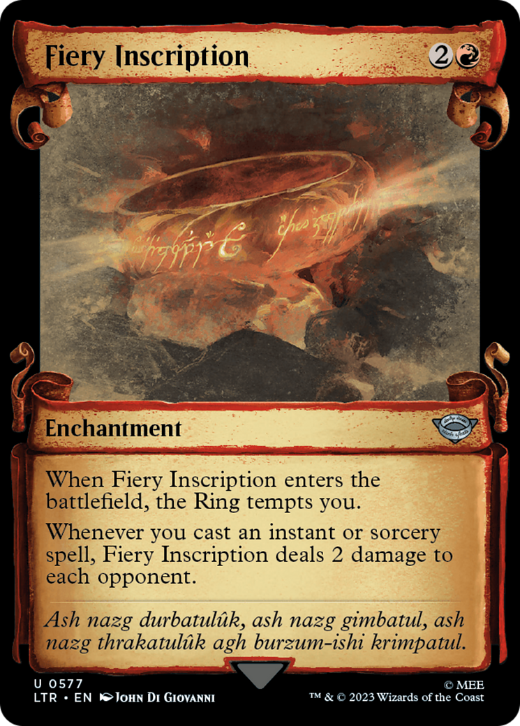 Image of Fiery Inscription [The Lord of the Rings: Tales of Middle-Earth Showcase Scrolls]