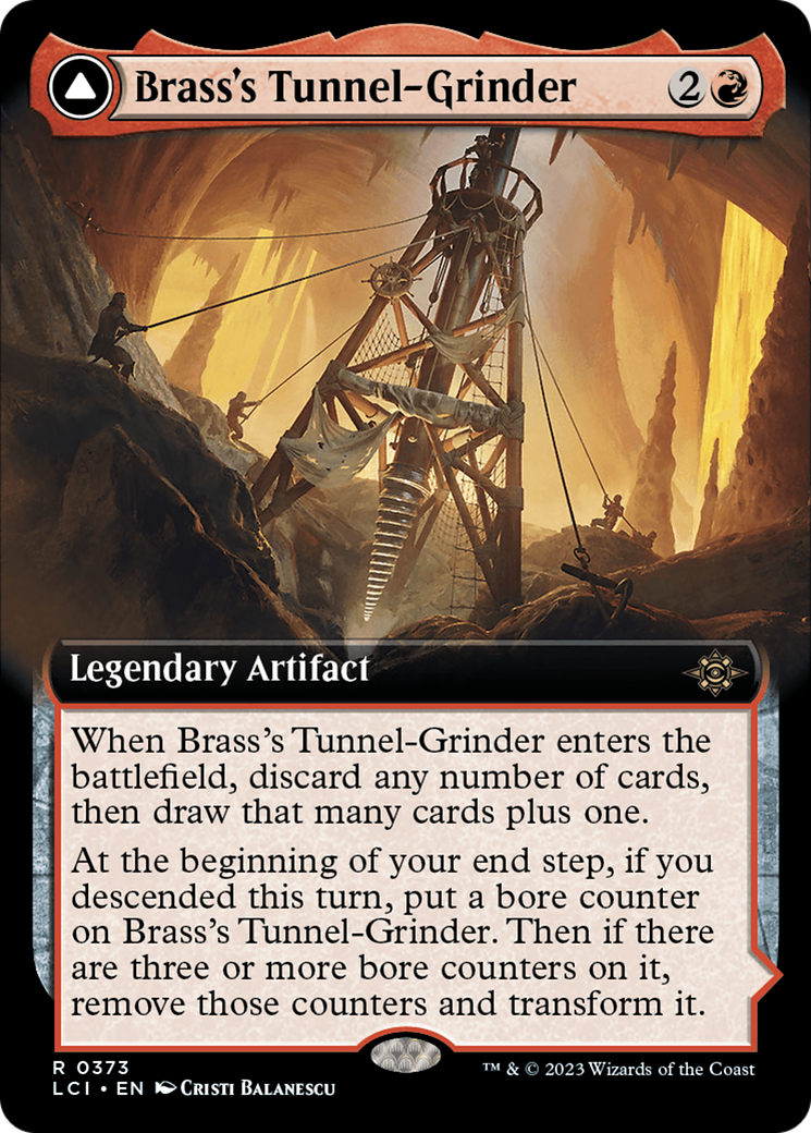Image of Brass's Tunnel-Grinder // Tecutlan, The Searing Rift (Extended Art) [The Lost Caverns of Ixalan]